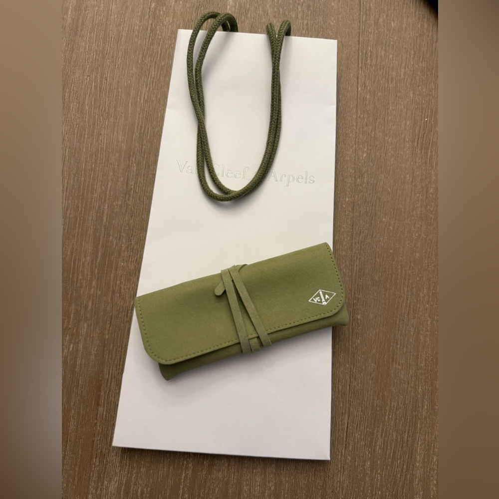 Van Cleef & Arpels Olive Green Jewelry cleaner… (bag not included)